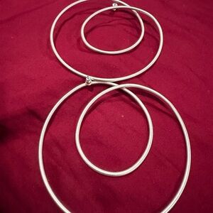 Chic Silver Hoop Earrings